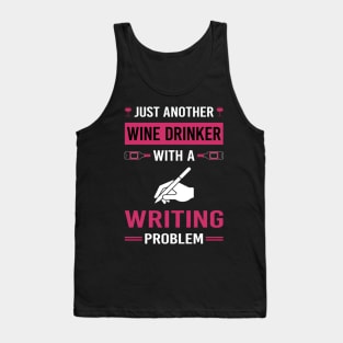 Wine Drinker Writing Writer Tank Top